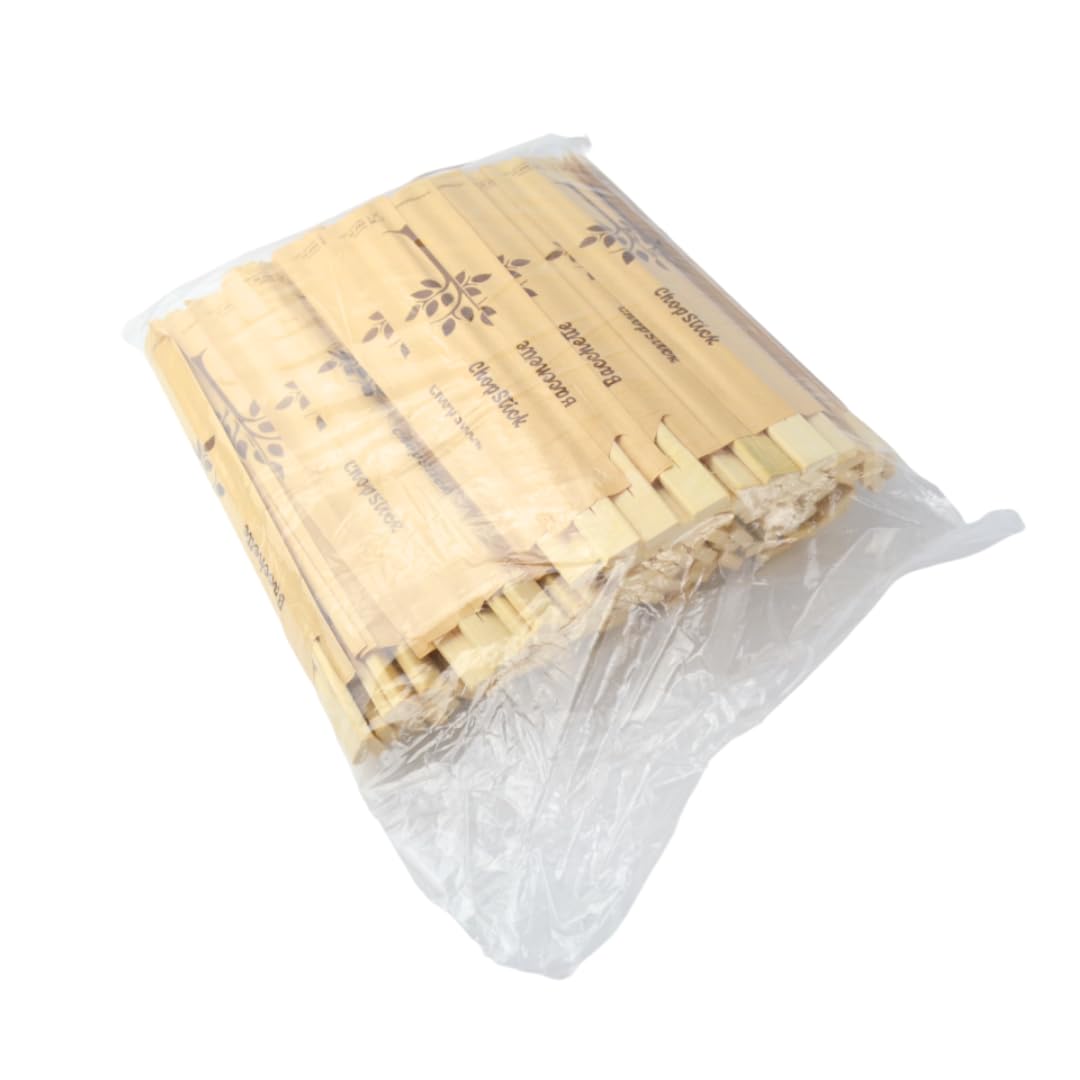 pz 100 bacchette in bambu 21 cm per sushi, sashimi, pesce per ristoranti con custodia in carta