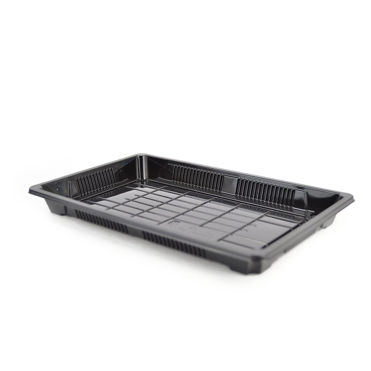 pz 50 vaschetta nera per sushi, sashimi, pesce ideale per l'asporto di circa 14/16 porzioni + coperchio