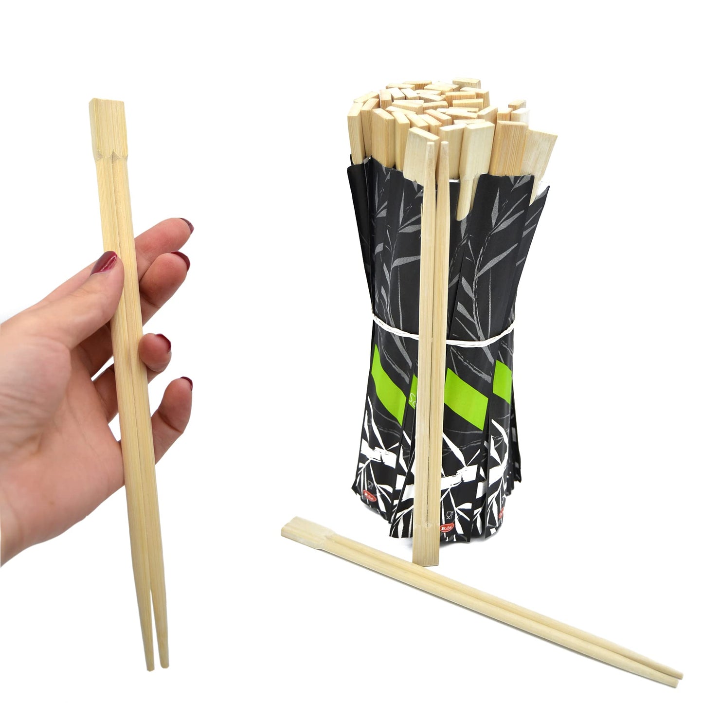 pz 100 bacchette in bambu 21 cm per sushi, sashimi, pesce per ristoranti e asporto