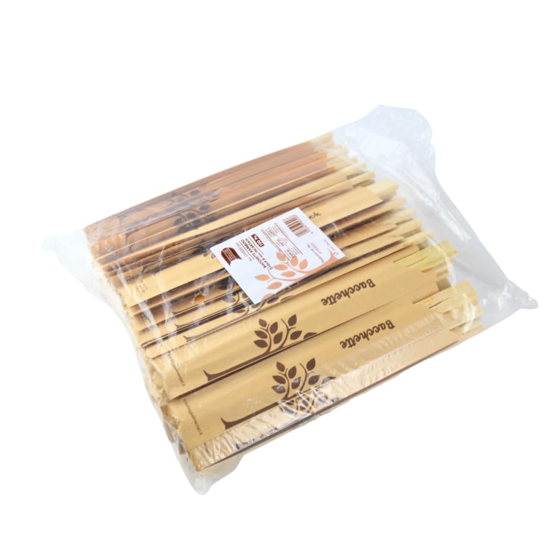 pz 100 bacchette in bambu 21 cm per sushi, sashimi, pesce per ristoranti con custodia in carta