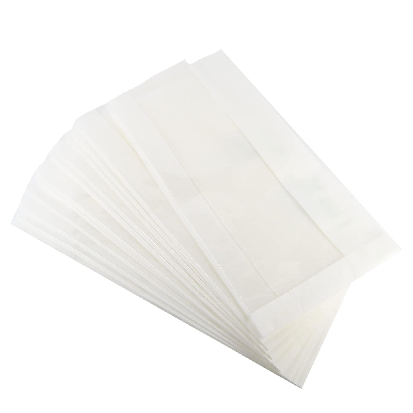 Pz 100 sacchetti con finestra in carta antigrasso avana neutra per pasticcerie, bar, fast food