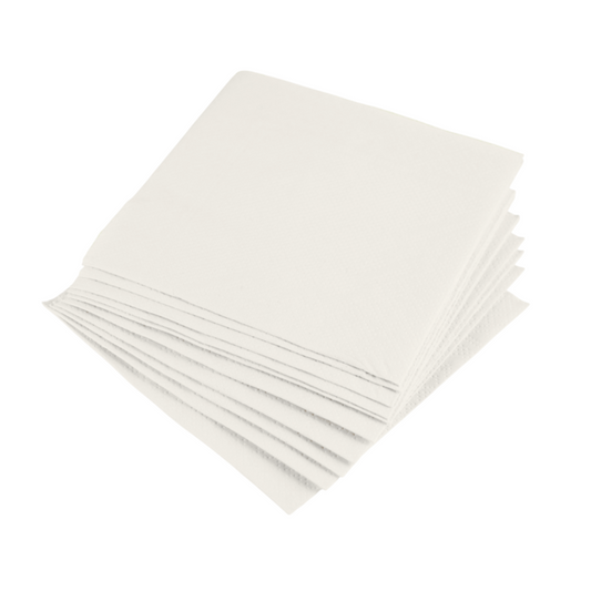 Pz 100 tovaglioli 25x25 in pura cellulosa 2 veli per ristoranti, cocktail bar, aperitivi e feste