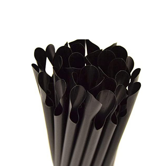 pz 250 cannucce PLA con cucchiaio BIO-ECO da 21 cm per granita, frappen e smoothie